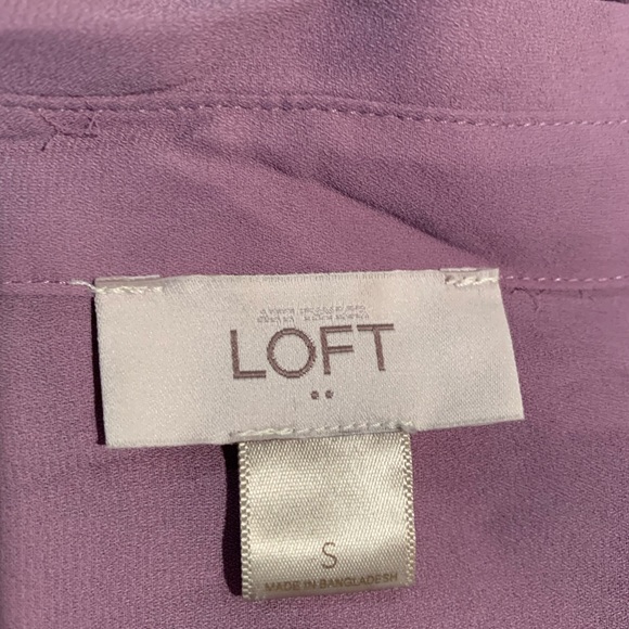 Loft Ann Taylor lavender button down dress shirt blouse , size small - Picture 5 of 5